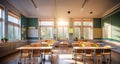 Interior of an Empty School Classroom Royalty Free Stock Photo