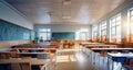 Interior of an Empty School Classroom Royalty Free Stock Photo