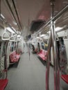 Interior of the empty singapore metro
