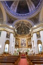 The interior of an empty spanish church Royalty Free Stock Photo