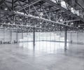 Interior of an empty warehouse Royalty Free Stock Photo