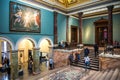 Interior at the entrance to National Portrait Gallery museum, London, United Kingdom