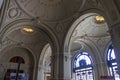 Interior of Estacion Mapocho, a historical train station in Santiago, Chile.