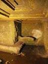 Interior of an Etruscan tomb at the Necropolis of Sovana Royalty Free Stock Photo