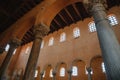 Pillars of Euphrasian Basilica in Porec, UNESCO world heritage site, Croatia