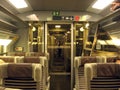 Interior of the Eurostar train journey Paris London Europe Royalty Free Stock Photo