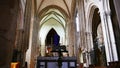 Interior of the Evron basilica in Mayenne France