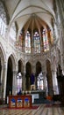 Interior of the Evron basilica in Mayenne France