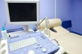 Interior of examination room with ultrasonography machine
