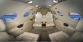 Interior of an executive plane Royalty Free Stock Photo