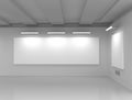 Interior of an exhibition hall with empty space Royalty Free Stock Photo