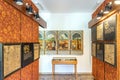 Interior exhibition of historic museum manor house of Mikolaj Rej, polish renaissance poet and writer in Naglowice, Poland