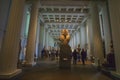 Interior and exhibits from different parts of the famous British Museum, London, England, United Kingdom Royalty Free Stock Photo