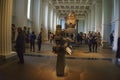 Interior and exhibits from different parts of the famous British Museum, London, England, United Kingdom