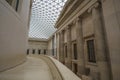 Interior and exhibits from different parts of the famous British Museum, London, England, United Kingdom