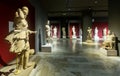 Interior and exhibits of the main building of the Antalya Archeology Museum. Turkey