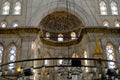 Interior facade of Nuruosmaniye Mosque located in Shemberlitash, Fatih, Istanbul, Turkey Royalty Free Stock Photo