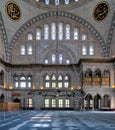 Interior facade of Nuruosmaniye Mosque, an Ottoman Baroque style mosque completed in 1755 and located in Istanbul, Turkey Royalty Free Stock Photo