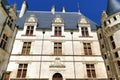 Interior facade west side of the castle of Azay-le-Rideau Royalty Free Stock Photo