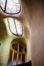 the interior of the famous Casa Batllo, restored by Antonio Gaudi