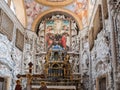 Interior of the famous church of Santa Maria dell`Ammiraglio in Palermo