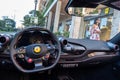 Interior of Ferrari - italian super sports car Royalty Free Stock Photo