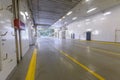 Interior Ferry boat empty with nobody and no car. Royalty Free Stock Photo