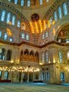 Interior of fhe Nuruosmaniye Mosque, in Istanbul. Royalty Free Stock Photo