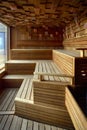 Interior of Finnish sauna Royalty Free Stock Photo
