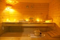 Interior of a finnish sauna Royalty Free Stock Photo