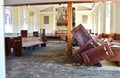 Interior of First United Methodist church after Hurricane Michael