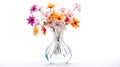 interior flower vase white background Royalty Free Stock Photo