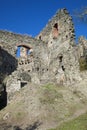 Interior of fortress ruins Royalty Free Stock Photo