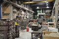 Interior of a foundry - workstation and equipment for the production of metal castings