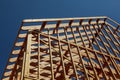 Interior framing new house under construction Royalty Free Stock Photo