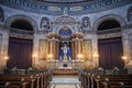 Interior of Frederiks Kirke Church or The Marble Church Marmorkirken in Copenhagen, Denmark. February 2020