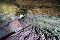 interior of the frei Matias cave, lava cone, island of Pico, archipelago of the Azores.