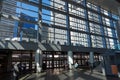 The interior of the front entrance to the Staten Island Ferry Terminal, at Battery Park in Lower Manhattan, NYC