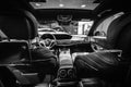 Interior of the full-size luxury car Mercedes-Benz S-Class S350d W222 Facelift.