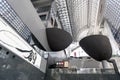 Interior of futurist design of modern Japanese architecture of Kyoto Station building Royalty Free Stock Photo