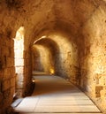 Interior gallery and vomitorium of Theatrum Balbi, Roman theater of Cadiz, Andalusia, Spain