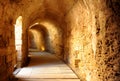 Interior gallery and vomitorium of Theatrum Balbi, Roman theater of Cadiz, Andalusia, Spain