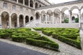 Interior garden of the Hospital Hotel-Dieu in Paris Royalty Free Stock Photo