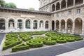 Interior garden of the Hospital Hotel-Dieu in Paris Royalty Free Stock Photo