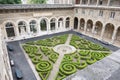 Interior garden of the Hospital Hotel-Dieu in Paris