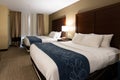 Interior of generic hotel room - two queen bed room Royalty Free Stock Photo