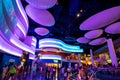 Interior of Georgia Aquarium with the people Royalty Free Stock Photo