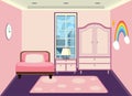 An interior of girl bedroom