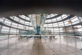 Interior of the Glass Dome of the German Parliament Bundestag - Reichstag Building - Berlin, Germany Royalty Free Stock Photo