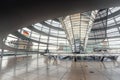 Interior of the Glass Dome of the German Parliament Bundestag - Reichstag Building - Berlin, Germany Royalty Free Stock Photo